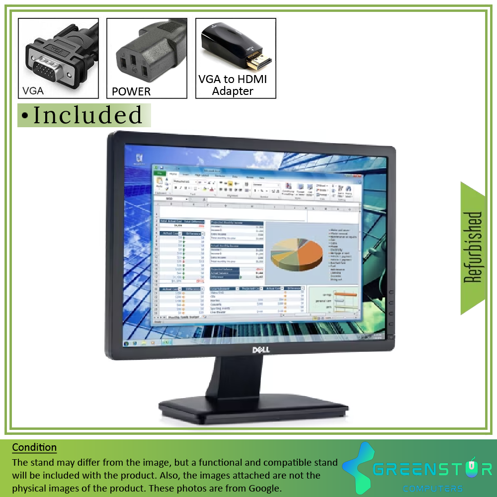  Refurbished(Good) - Dell E1913 19" Widescreen 1440x900 HD LED Backlight LCD TN Monitor