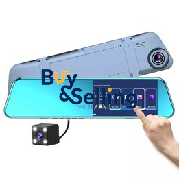 Touch Screen Dual lens Mirror Dash Cam H.264 Rear View Mirror 1080P